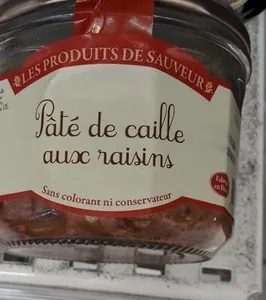Pâte de caille aux raisins