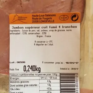Jambon superieur cuit fumé