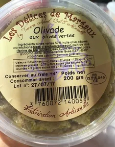 Olivade aux olives vertes