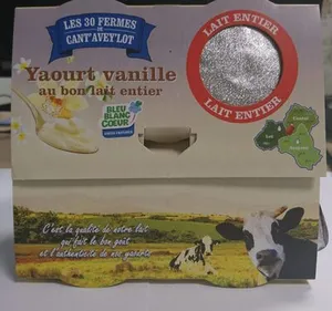 Yaourt vanille au bon lait entier Bleu-Blanc-Coeur
