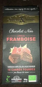 Chocolat noir cœur framboise