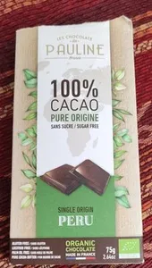 Chocolat noir 100% du Pérou