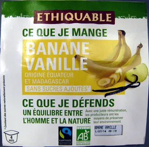 Banane Vanille bio Ethiquable