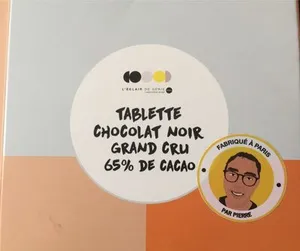 Tablette Chocolat Noir Grand Cru 65% de cacao