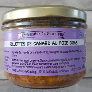 Rillettes de canard au foie gras