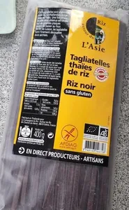 Tagliatelles thaïes de riz noir
