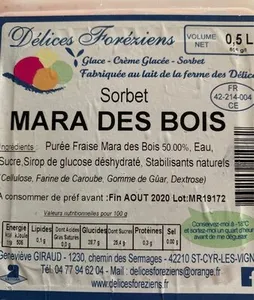 Sorbet Mara des bois