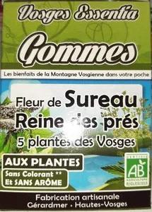gommes fleur de sureau reine des prés