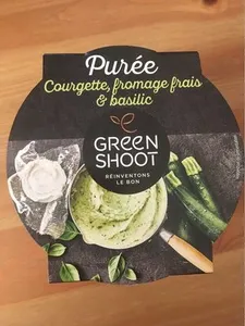 Purée courgette, fromage frais et basilic