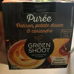 purée potiron, patate douce