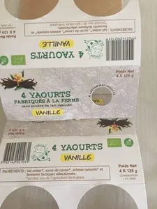 Yaourts Vanille Ferme des Jarouilles