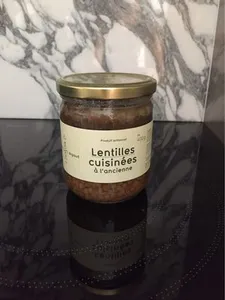 Lentilles cuisinees a l'ancienne