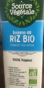 Boisson au riz bio