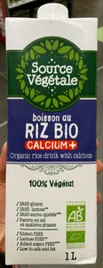 Boisson au riz Bio Calcium