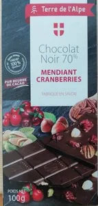 Chocolat Noir Mendiant Cranberries