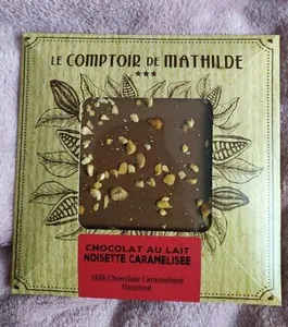 Chocolat au lait avec noisettes caramélisées