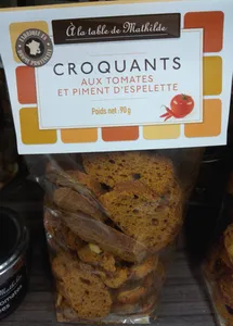 Croquants aux tomates et piment d'Espelette