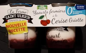 Yaourt fermier à la cerise griotte
