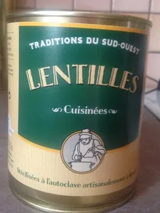 Lentilles cuisinees