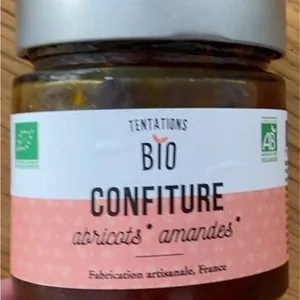 Confiture abricots amandes bio