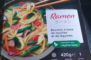 Bouillon à base de nouilles et de légumes