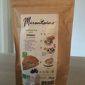 Preparation pour gâteau aux noisettes