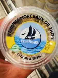 Tendres morceaux de thon citron et thym