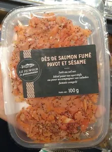 Dés de Saumon Fumé aux Graines de Pavot et de Sésame