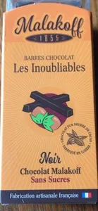barres chocolat les inoubliables - NOIR
