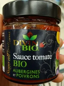 Sauce tomate bio aubergines et poivrons