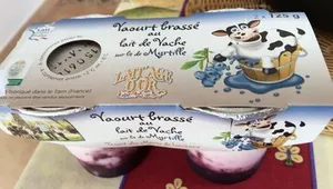 Yaourt brassé au lait de vache myrtille