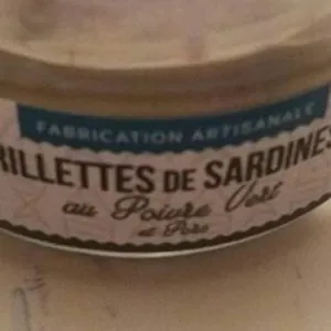 Rillettes de sardines au poivre vert