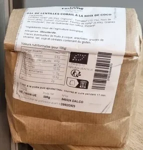 Dahl de Lentilles Corail à la Noix de Coco