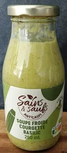 Soupe froide courgette basilic