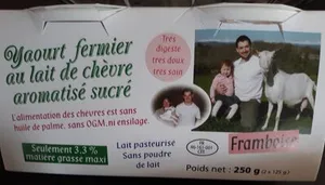Yaourt fermier au lait de chèvre aromatisé