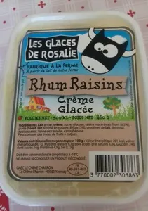 Crème glacée rhum raisins