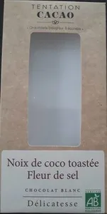 Noix de coco toastée fleur de sel Chocolat blanc