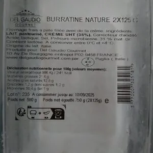 Burratine Nature 2x125 g