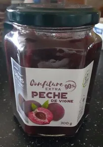 Confiture extra pêche de vigne