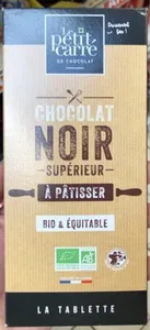 Chocolat noir supérieur à patisser