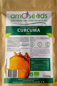 Poudre de racines de curcuma bio