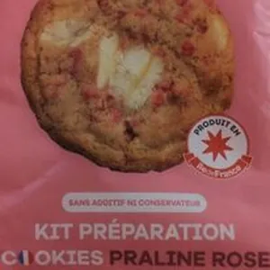 Kit préparation cookies praline rose chocolat blanc