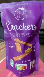 Crackers salés à la drêche de brasserie et aux graines de chia