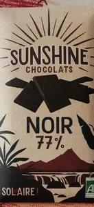 Sunshine chocolats noir 77%