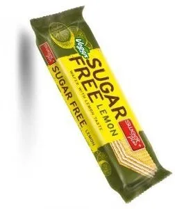 Sugar free wafer with cocoa creme (77%), with sweeteners