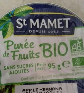 Purée de fruits bio St Mamet