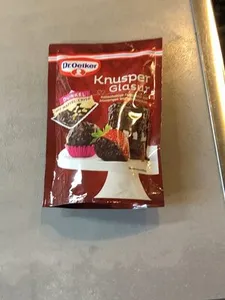 Knusperglasur. Dunkel. Backen