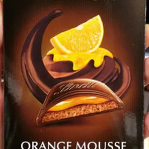 Тъмен шоколад с тъмен шоколадов мус и портокал