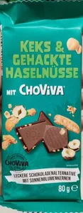 Keks & gehackte Haselnüsse mit Choviva