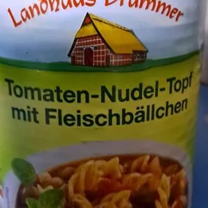 Tomaten-Nudel-Topf mit Fleischbällchen